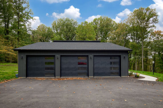 Hass-610CP-Flush-Sytle.-Carbon-Black.-Carriage-Panel-Windows-Stacked