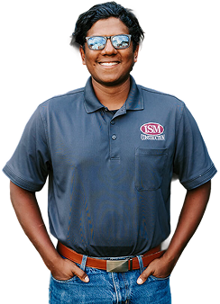 Cesar Redondo, ISM Construction supervisor with a background in residential remodeling including roofing, siding, kitchens, and trim.