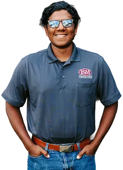 Cesar Redondo, ISM Construction supervisor with a background in residential remodeling including roofing, siding, kitchens, and trim.