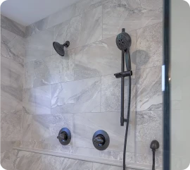 A completed bathroom transformation by ISM Construction demonstrating the team's expertise in delivering luxurious, functional spaces for Lebanon County homeowners.