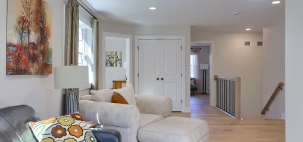 Upper-level living space and landing area crafted by ISM Construction, known for Second-Story Additions in Lebanon, PA.