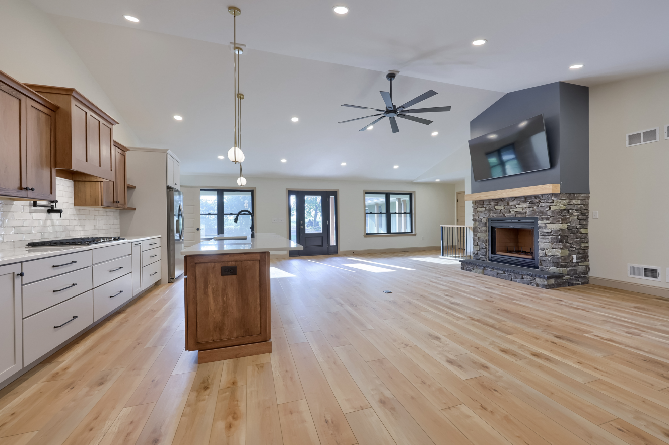 A private and comfortable in-law suite built by ISM Construction with a separate entrance, kitchen, and bathroom for multi-generational living.