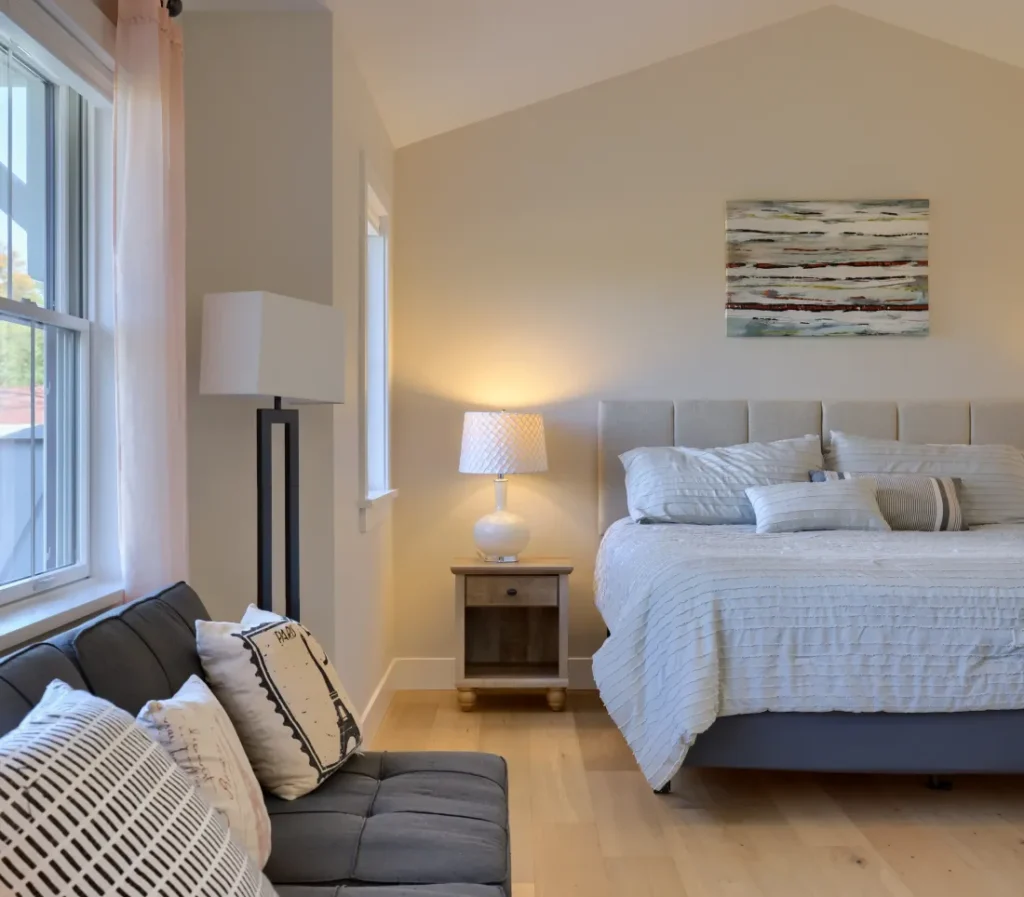 A completed home addition by ISM Construction highlighting quality interior finishes and expanded living space tailored to the homeowner's needs.