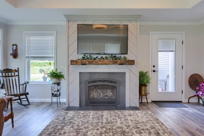 A finished room from an ISM Construction in-law suite remodel on Race Street highlighting craftsmanship and attention to detail throughout the space.