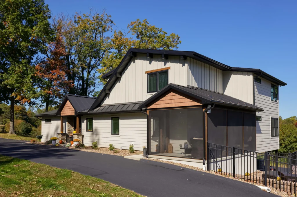 An ISM Construction home addition project on Sunnyside Road showcasing seamless integration with the existing home structure and exterior materials.